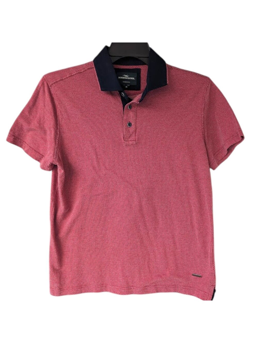 Rodd & Gunn Polo Shirt Mens Medium Red Stanley Point Sports Fit Cotton 20x25.5